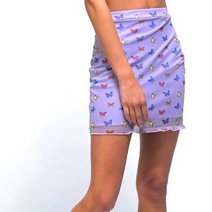 daisy street sofia butterfly mini skirt